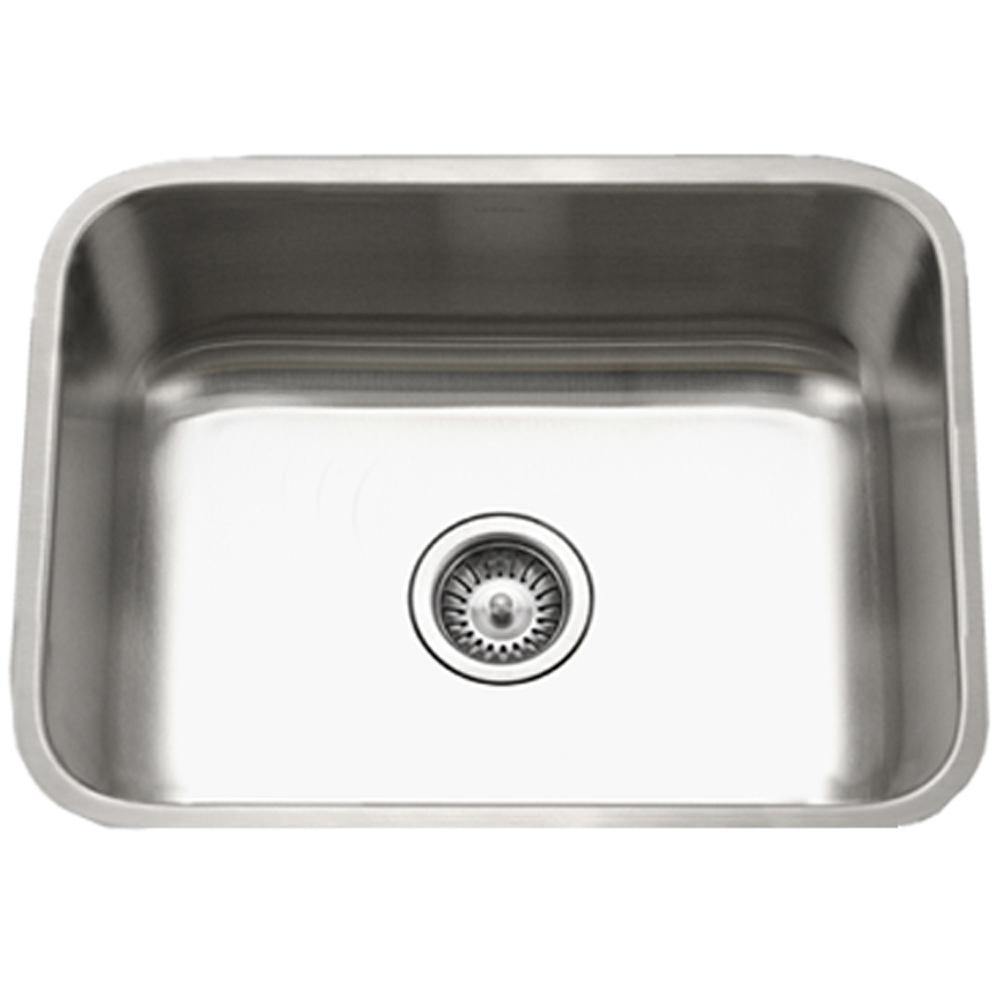 Houzer 23" Stainless Steel Undermount Single Bowl Kitchen Sink, STS-1300-1