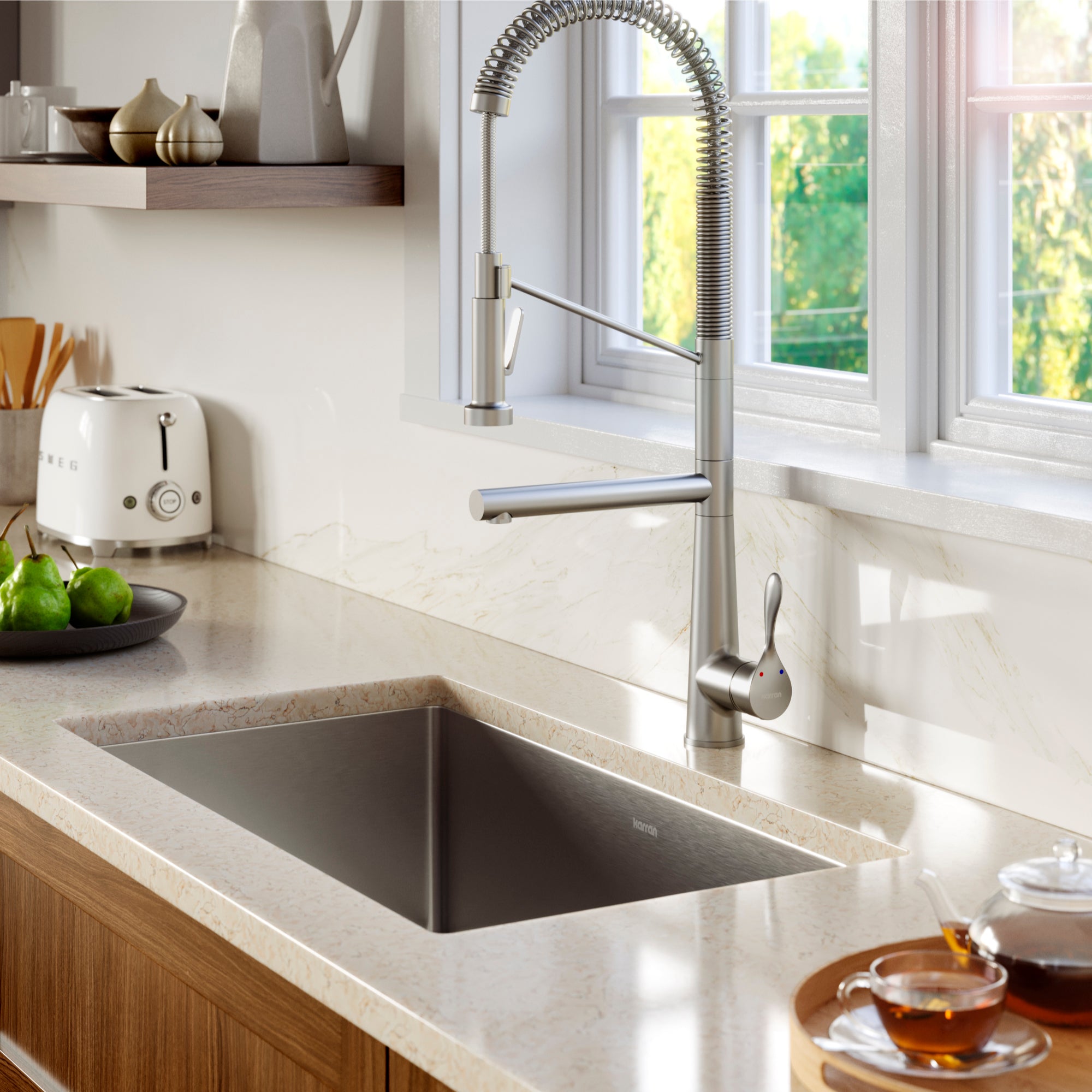 Alternate Image for Karran Select 32" Undermount Stainless Steel Kitchen Sink with Accessories, 16 Gauge, SU75-PK1