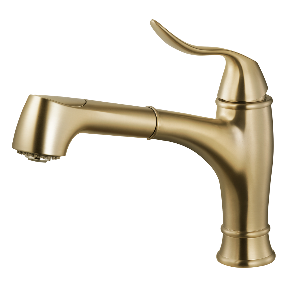 Houzer Surge Pull Out Kitchen Faucet Brushed Brass, SURPO-571-BB