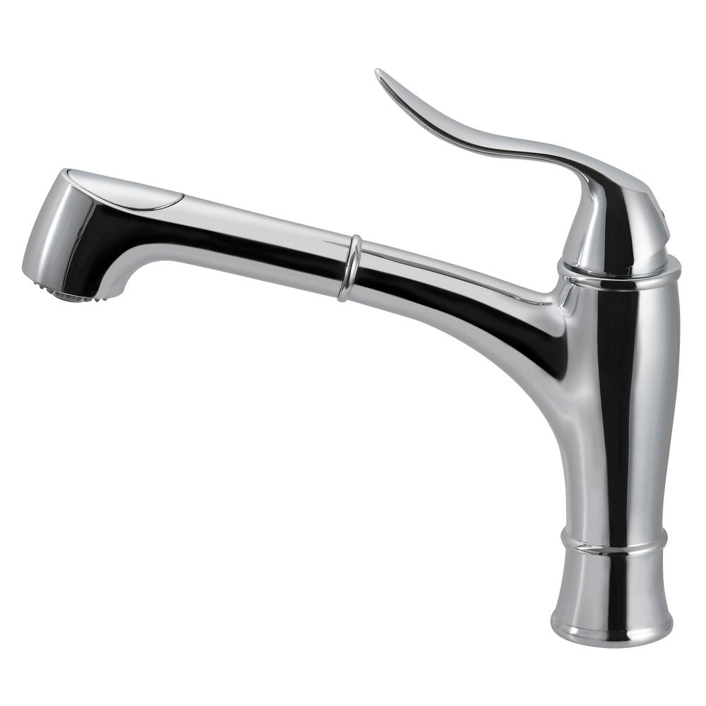 Houzer Surge Pull Out Kitchen Faucet with CeraDox Technology Polished Chrome, SURPO-571-PC