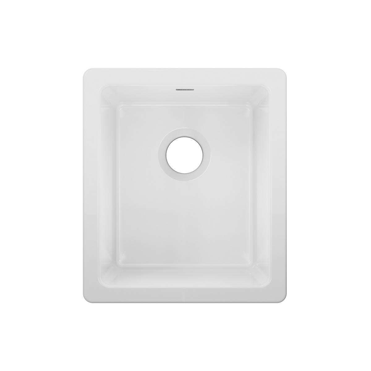 Elkay 16" Fireclay Bar Sink, White, SWU1517WH
