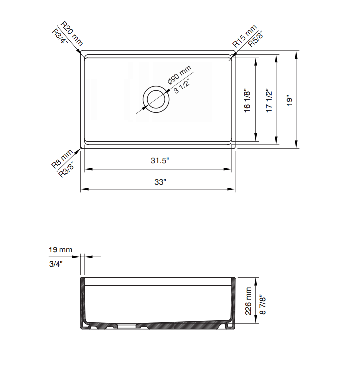 Alternate Image for BOCCHI Contempo 33" Fireclay Workstation Farmhouse Sink with Accessories, Black, 1504-005-0120