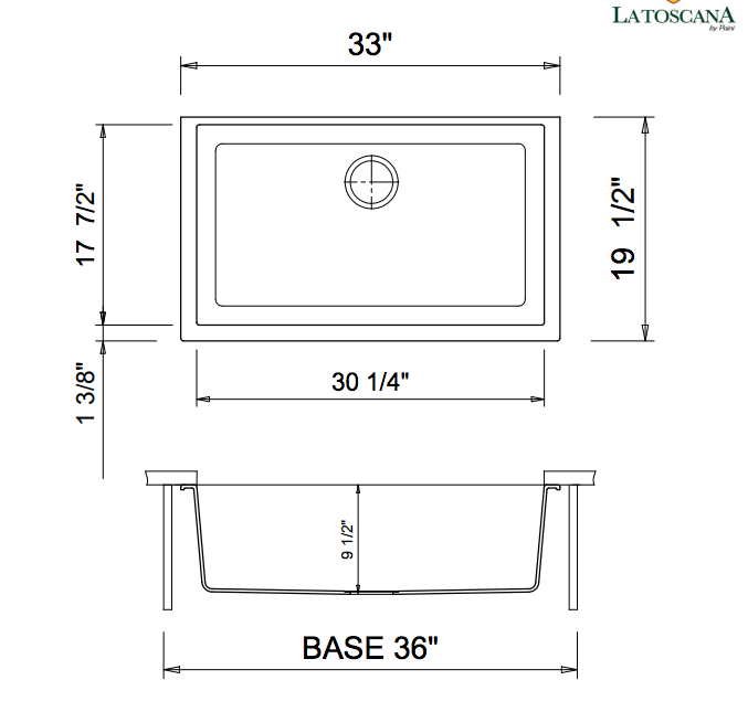 Latoscana Plados 33" Undermount Composite Granite Kitchen Sink, White, ON8410ST-58 - The Sink Boutique