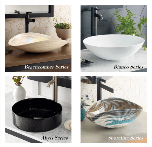 Alternate Image for Native Trails Murano 16" Round Glass Vessel Bathroom Sink, Beachcomber, MG1717-BR