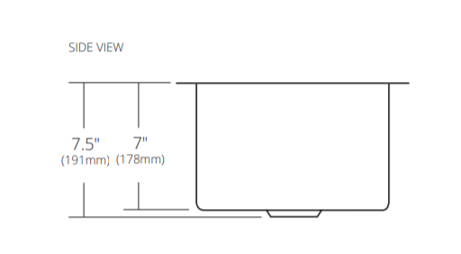 Alternate Image for Native Trails Cantina 15" Nickel Bar/Prep Sink, Polished Nickel, CPS834