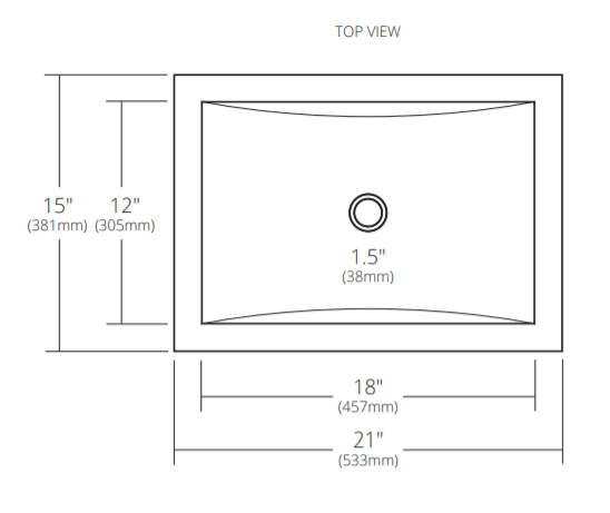 Alternate Image for Native Trails Avila 21" Rectangle Nickel Bathroom Sink, Polished Nickel, CPS845
