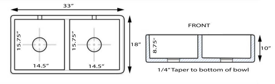 Alternate Image for Nantucket Sinks Vineyard 33" Fireclay Farmhouse Sink, Double Bowl, Light Green, FCFS3318D-ShabbyGreen