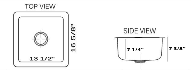Alternate Image for Nantucket Sinks Brightwork Home 17" Brass Bar Sink, SQRB-7