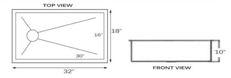 Alternate Image for Nantucket Sinks Pro Series 32" Stainless Steel Kitchen Sink, 16 Gauge, ZR3218-OSD