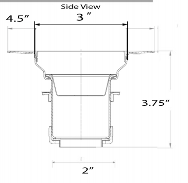 Alternate Image for Nantucket Sinks 3" Utility Sink Grid Drain 3CHGR
