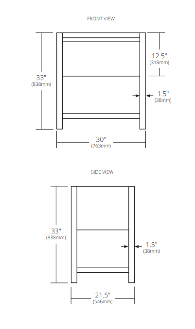 Alternate Image for Native Trails 30" Solace Freestanding Vanity Base in Sunrise Oak with Ash Shelf, VNO301-A