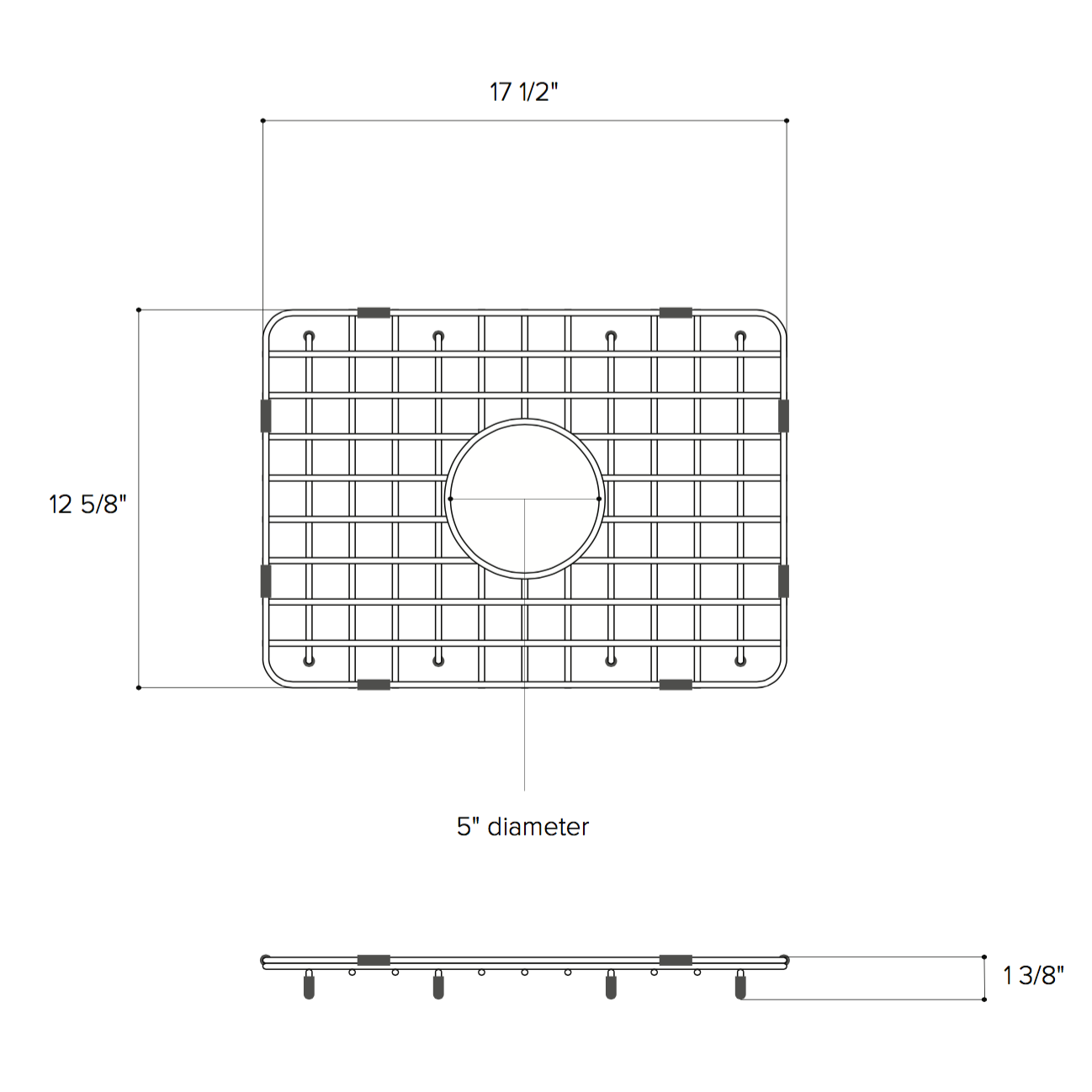 Latoscana Stainless Steel Grid for 24" Fireclay Farmhouse Apron Sink - The Sink Boutique