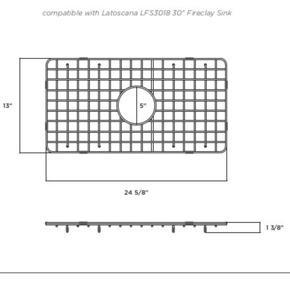 Latoscana Stainless Steel Grid for 30" Fireclay Farmhouse Apron Sink SSG-LFS3018 - The Sink Boutique