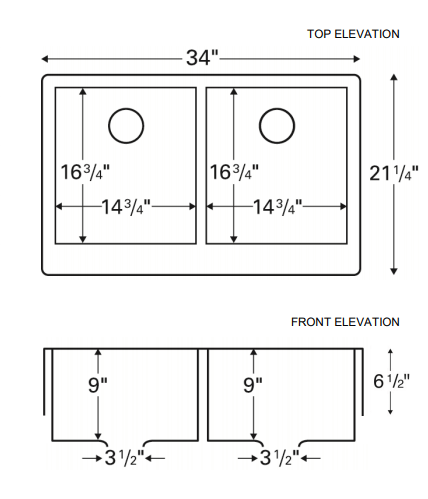 Alternate Image for Karran 34" Quartz Composite Retrofit Farmhouse Sink, 50/50 Double Bowl, White, QAR-750-WH-PK1