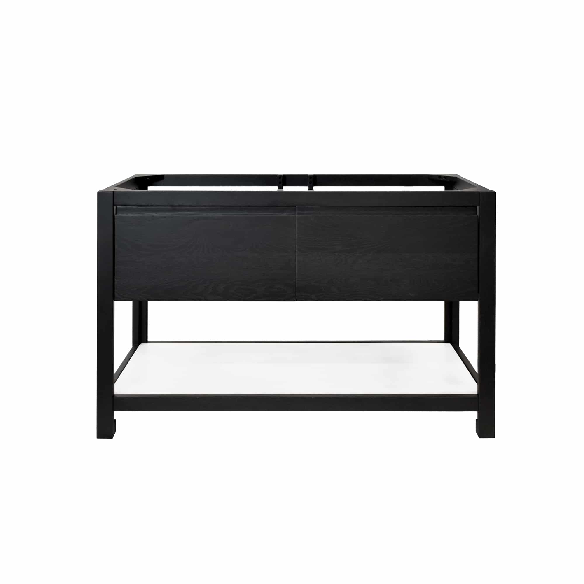 Native Trails 48" Solace Freestanding Vanity Base in Midnight Oak with Pearl Shelf, VNO488-P