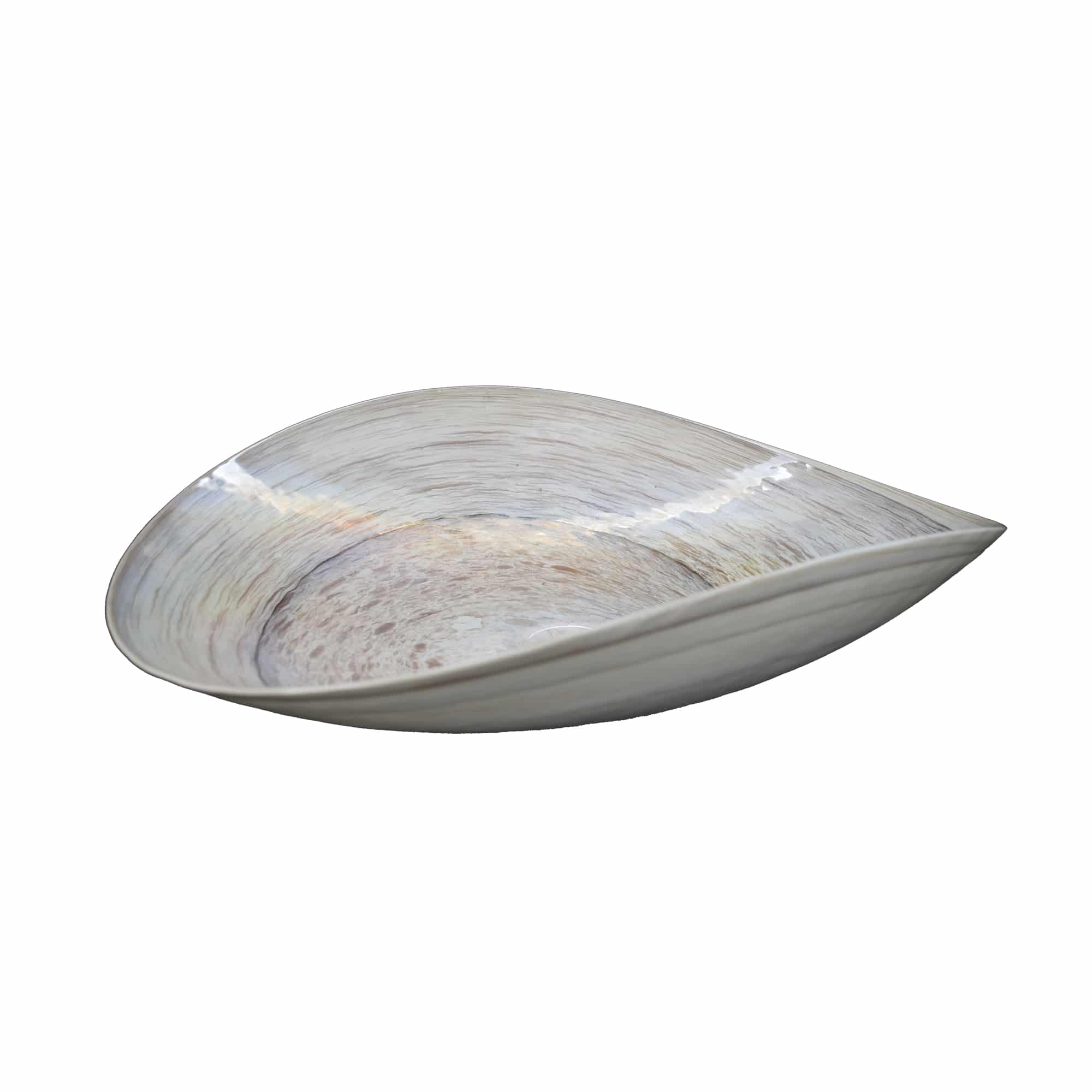 Native Trails Murano 20" Asymmetrical Rounded Curve-Shaped Glass Vessel Bathroom Sink, Beachcomber, MG2017-BR