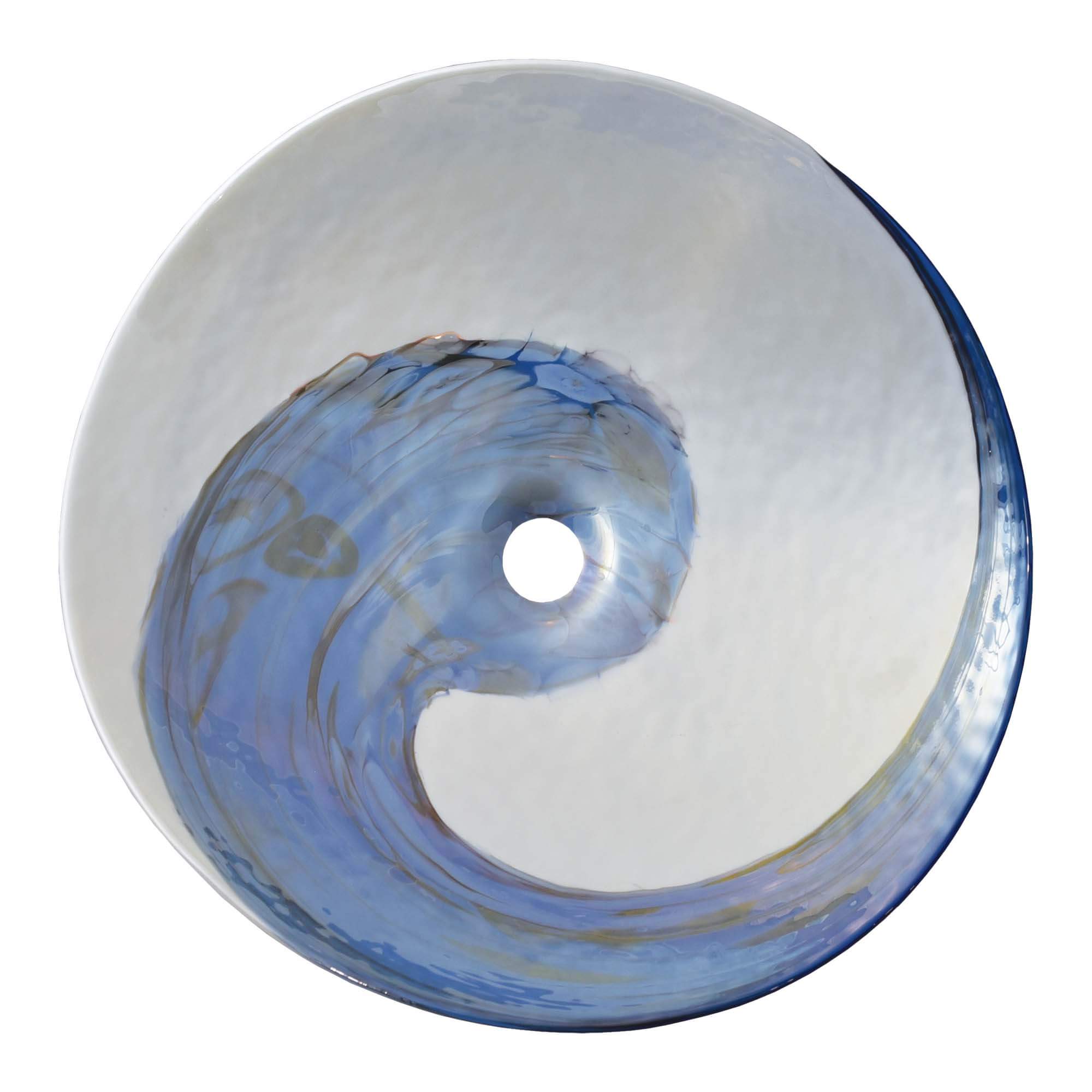 Alternate Image for Native Trails Murano 20" x 17" Asymmetrical Rounded Curve-Shaped Vessel Glass Bathroom Sink, Marina, MG2017-MA