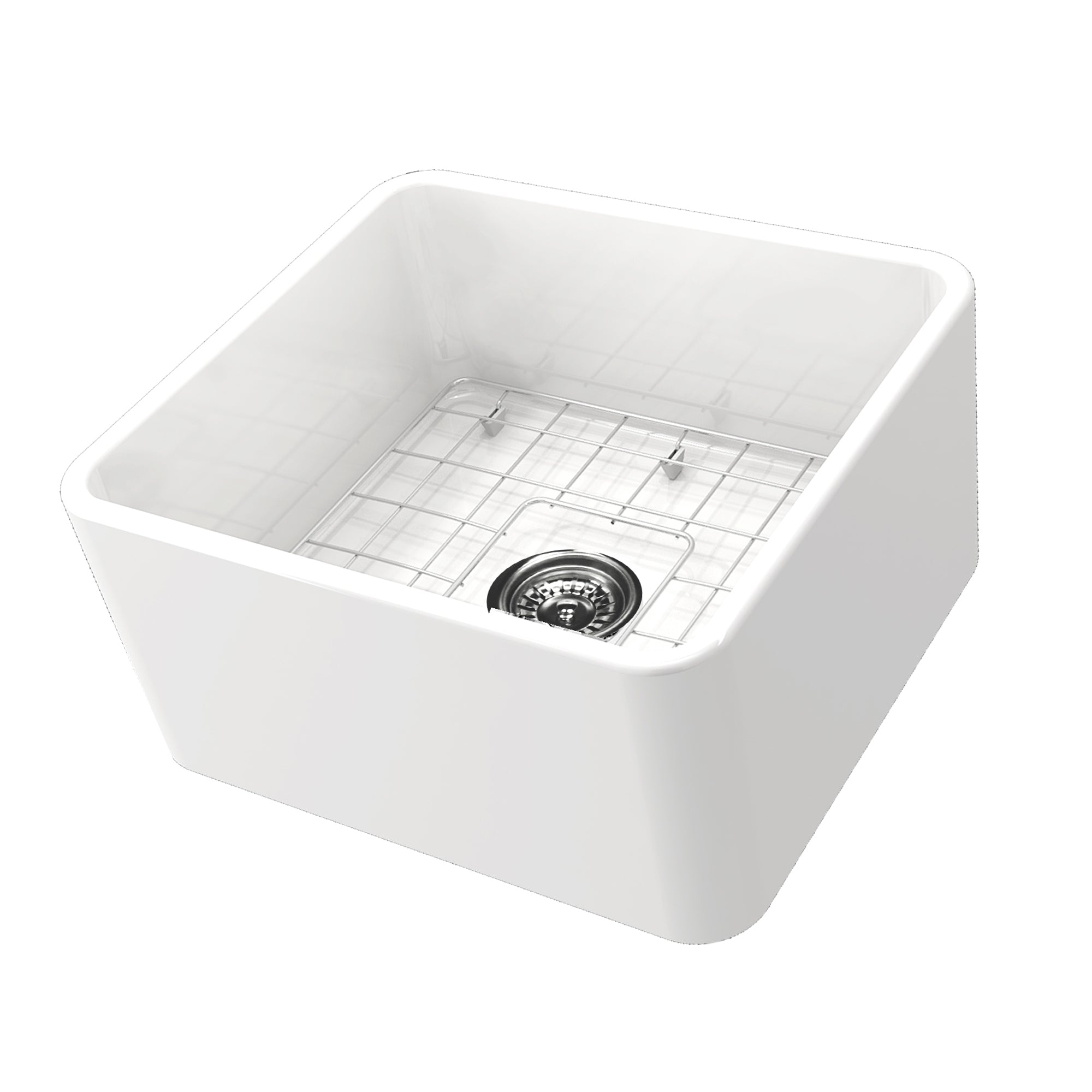 Alternate Image for Nantucket Sinks Cape 20" Fireclay Farmhouse Sink, White, T-FCFS20