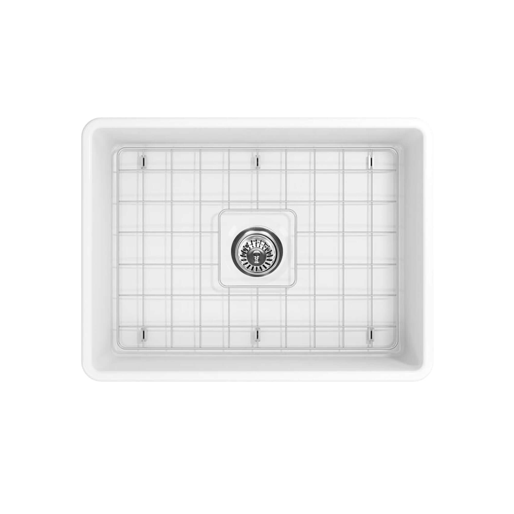 Alternate Image for Nantucket Sinks Cape 24" Fireclay Farmhouse Sink, White, T-FCFS24