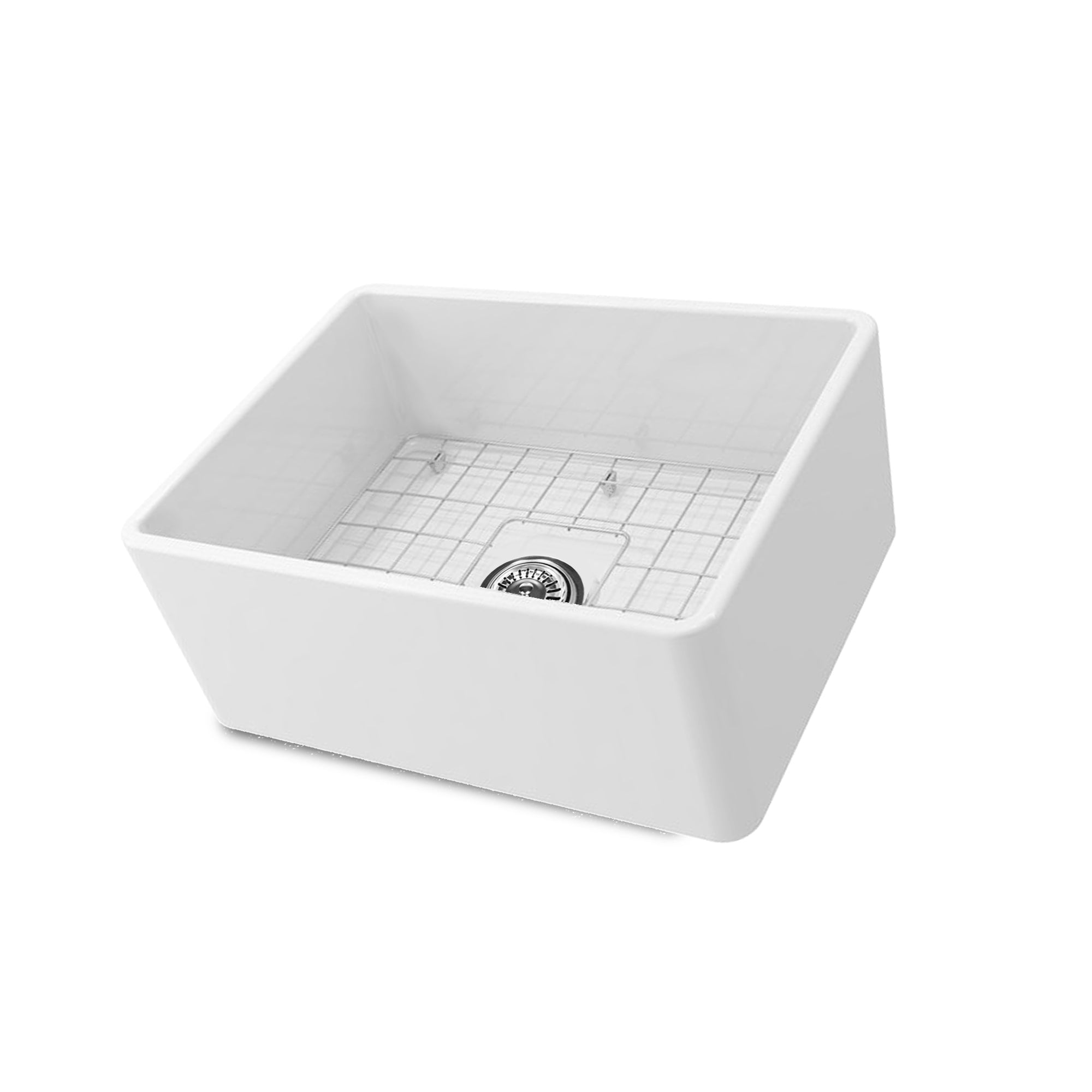 Alternate Image for Nantucket Sinks Cape 24" Fireclay Farmhouse Sink, White, T-FCFS24