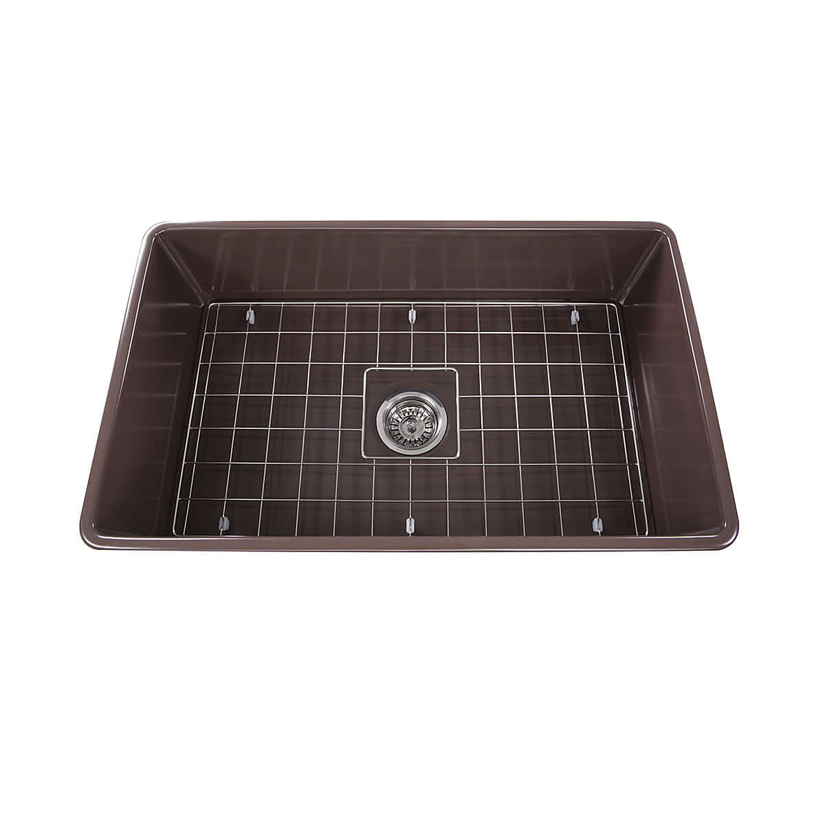 Alternate Image for Nantucket Sinks Cape 30" Fireclay Farmhouse Sink, Coffee Brown, T-FCFS30CB