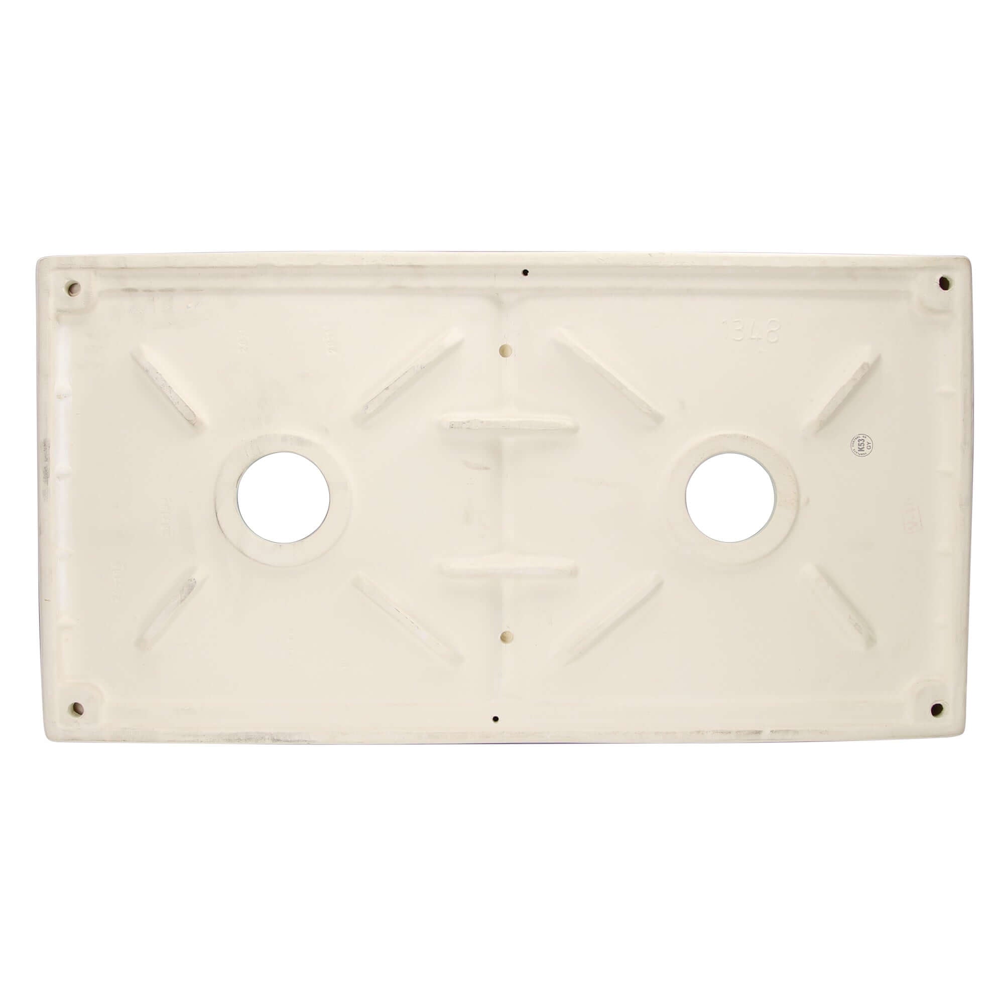 Alternate Image for Nantucket Sinks Cape 36" Fireclay Farmhouse Sink with Accessories, White, T-FCFS36-DBL