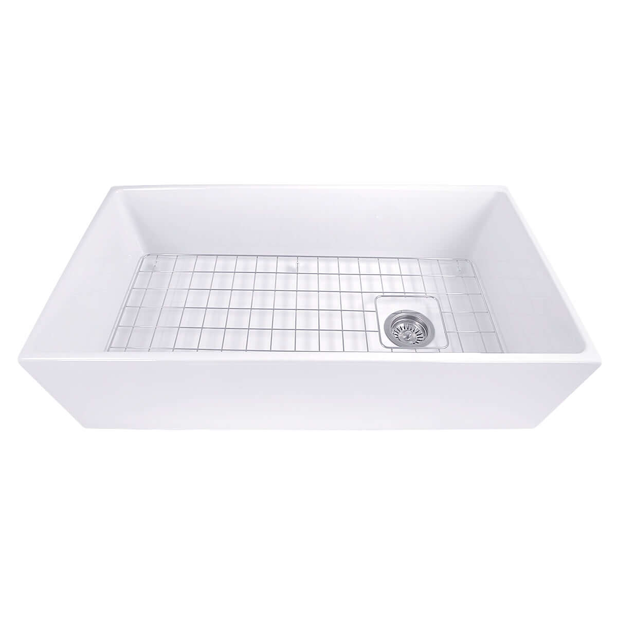 Alternate Image for Nantucket Sinks Cape 36" Fireclay Farmhouse Sink, White, T-FCFS36