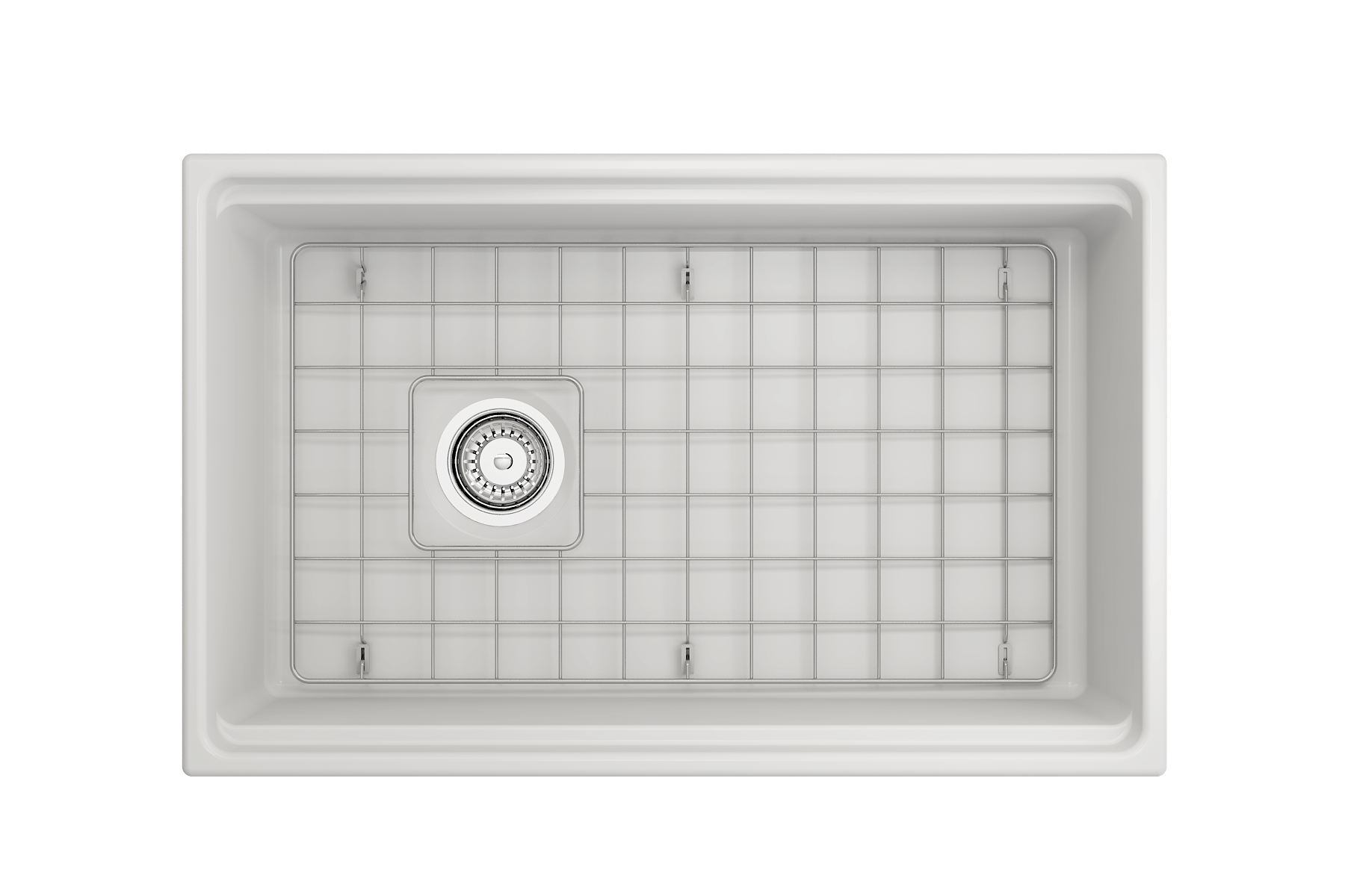 Alternate Image for BOCCHI Contempo 30" Fireclay Workstation Farmhouse Sink with Accessories, Matte White, 1344-002-0120