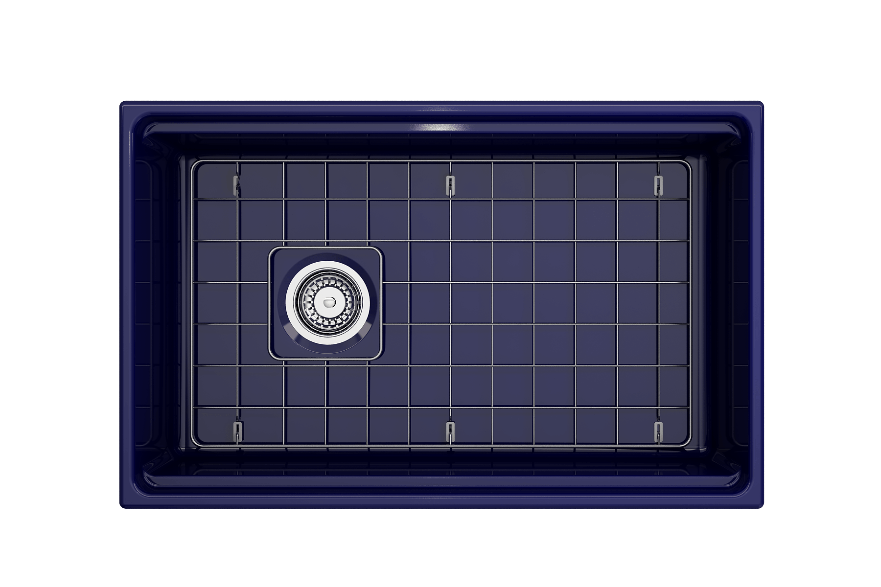 Alternate Image for BOCCHI Contempo 30" Fireclay Workstation Farmhouse Sink with Accessories, Sapphire Blue, 1344-010-0120