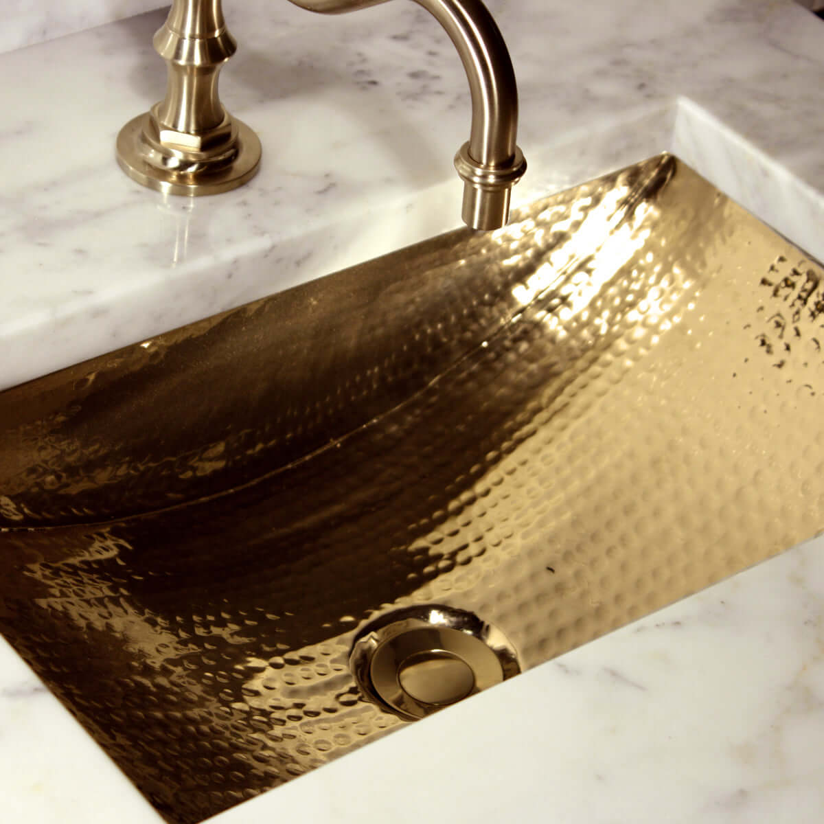 Alternate Image for Nantucket Sinks Brightwork Home 20" Brass Bathroom Sink, TRB-OF