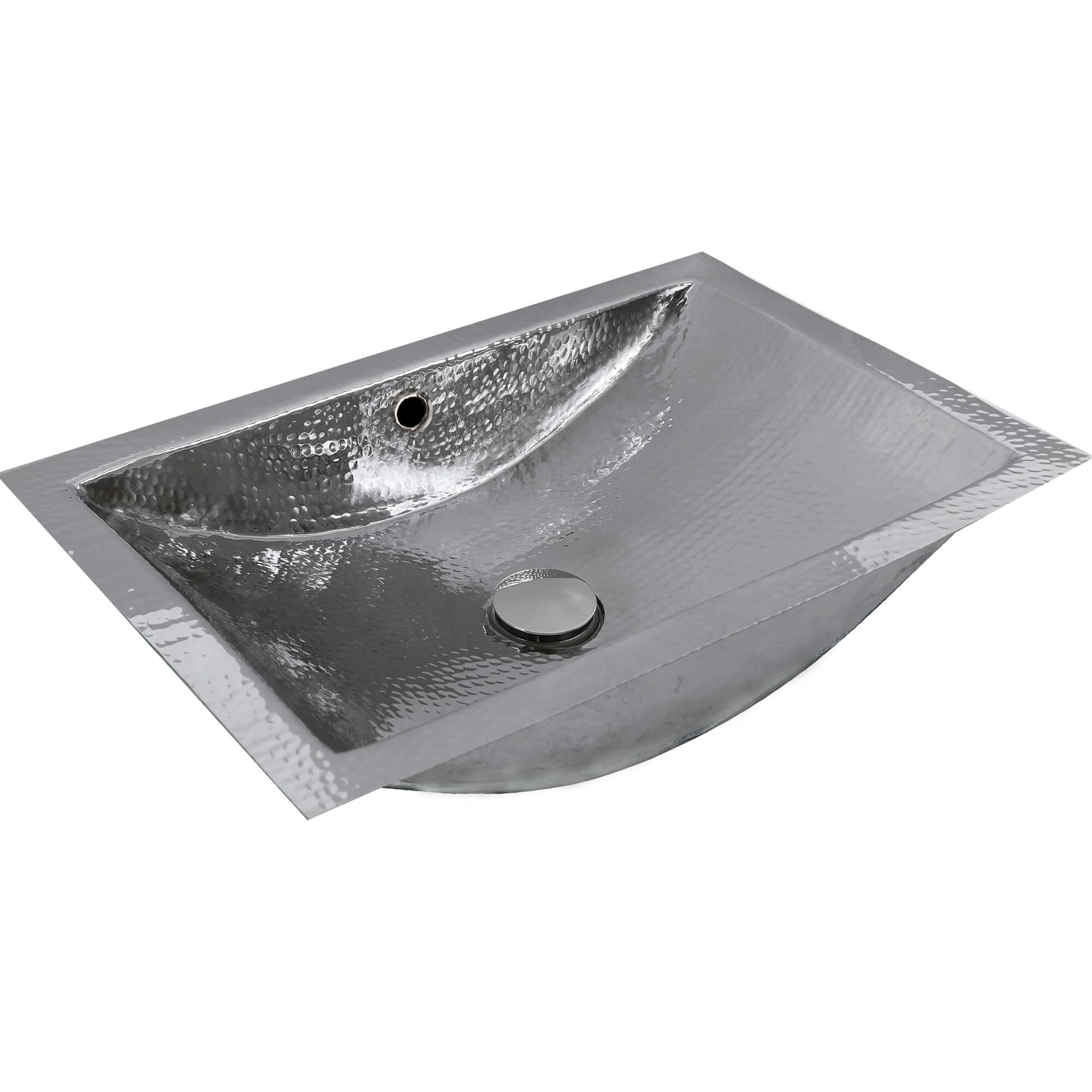 Alternate Image for Nantucket Sinks Brightwork Home 20" Rectangle Undermount Stainless Steel Bathroom Sink, Silver, 18 Gauge, TRS-OF