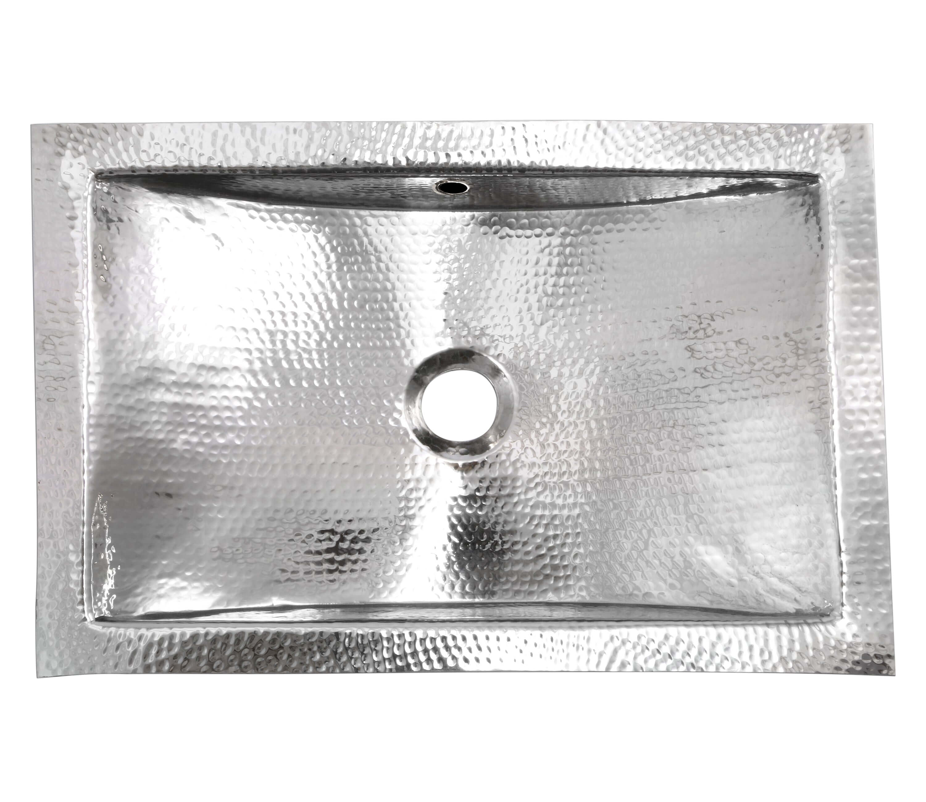 Alternate Image for Nantucket Sinks Brightwork Home 20" Rectangle Undermount Stainless Steel Bathroom Sink, Silver, 18 Gauge, TRS-OF