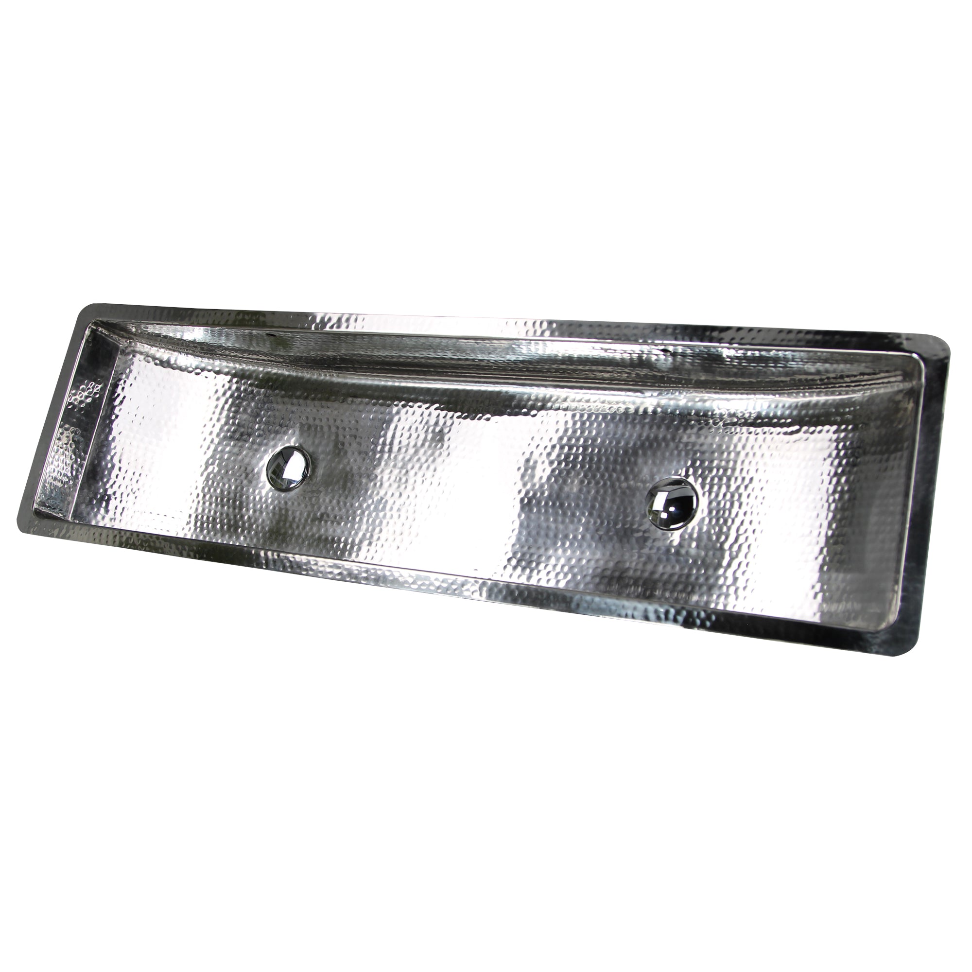 Alternate Image for Nantucket Sinks Brightwork Home 48" x 14" x 6" Rectangle Undermount Stainless Steel Bathroom Sink, 18 Gauge, TRS48-OF