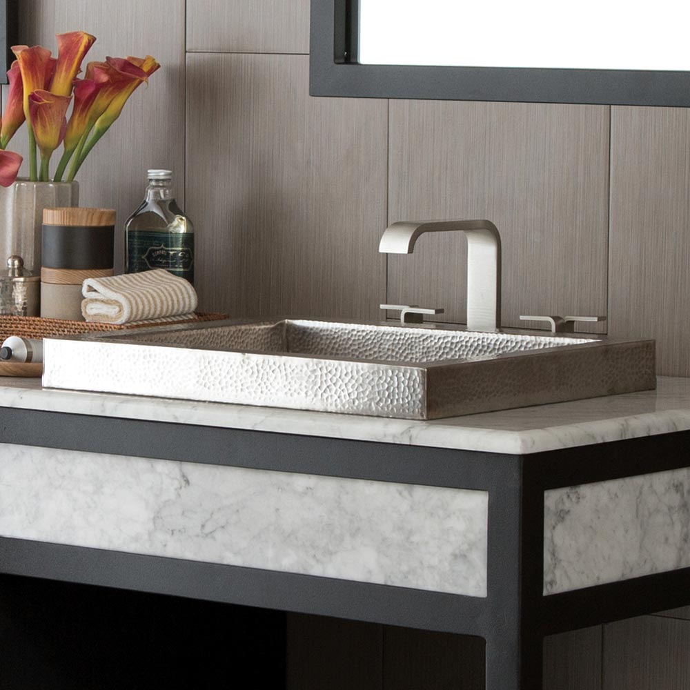 Alternate Image for Native Trails Tatra 20" Rectangle Nickel Bathroom Sink, Brushed Nickel, CPS546