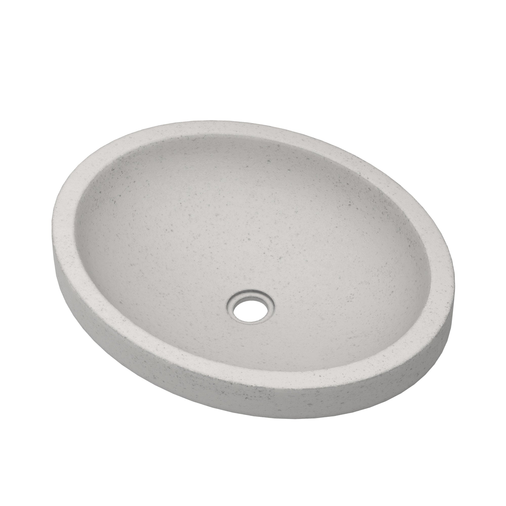 Native Trails Tolosa 19" Oval NativeStone Concrete Bathroom Sink, Ash, NSL1916-A