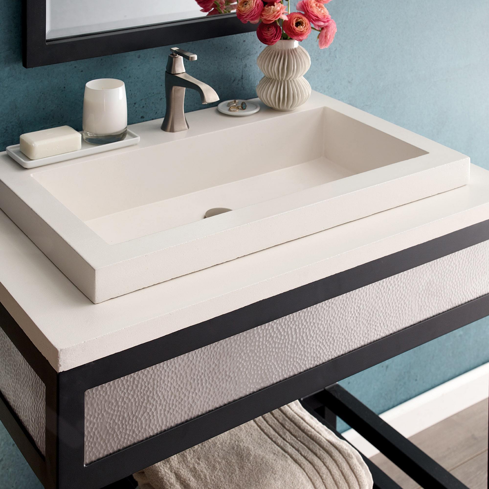 Native Trails 36" Cuzco Freestanding Vanity Base in Brushed Nickel, VNR365