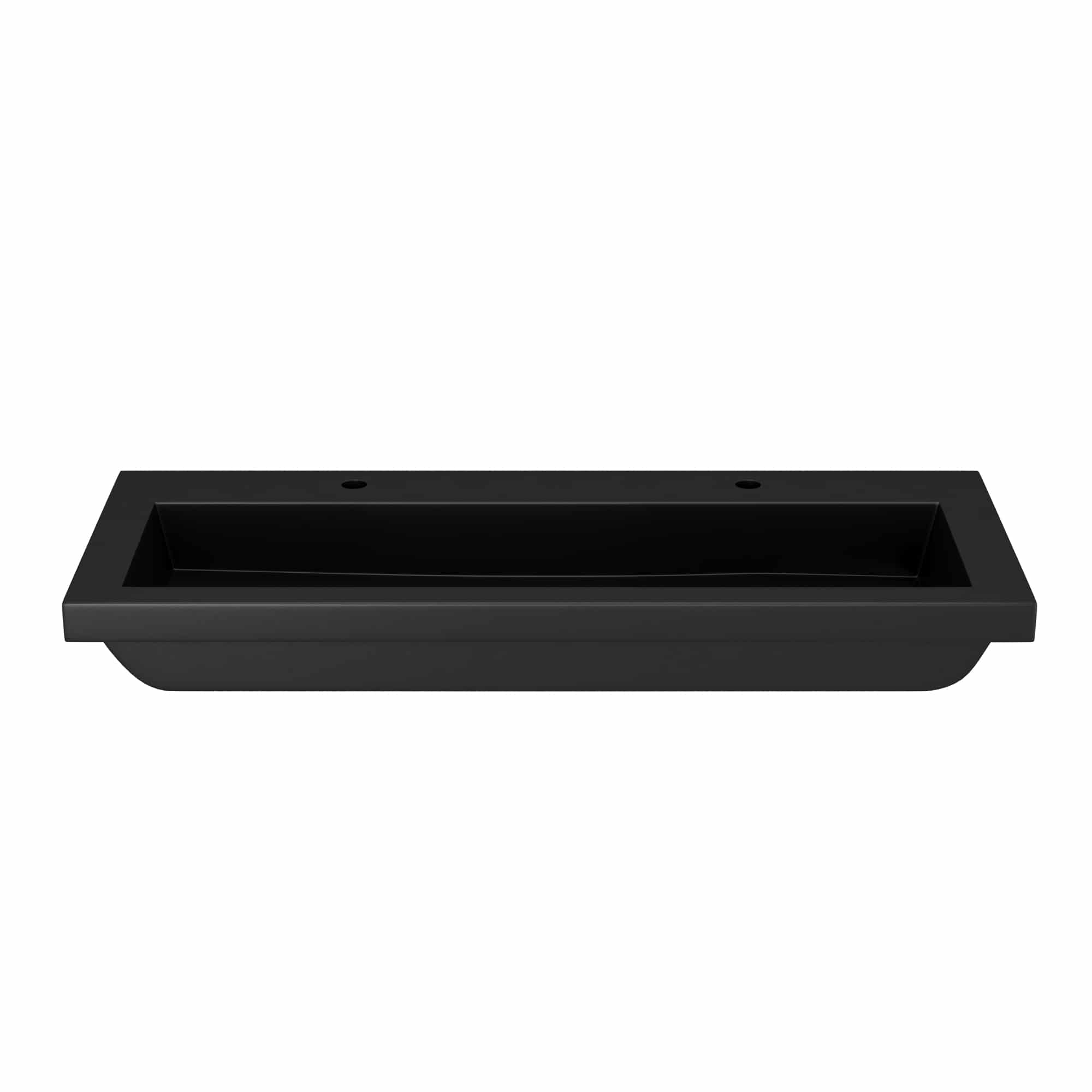 Alternate Image for Native Trails Trough 4819 48" x 19" Rectangle Drop In NativeStone Concrete ADA Bathroom Sink, Charcoal, NSL4819-C