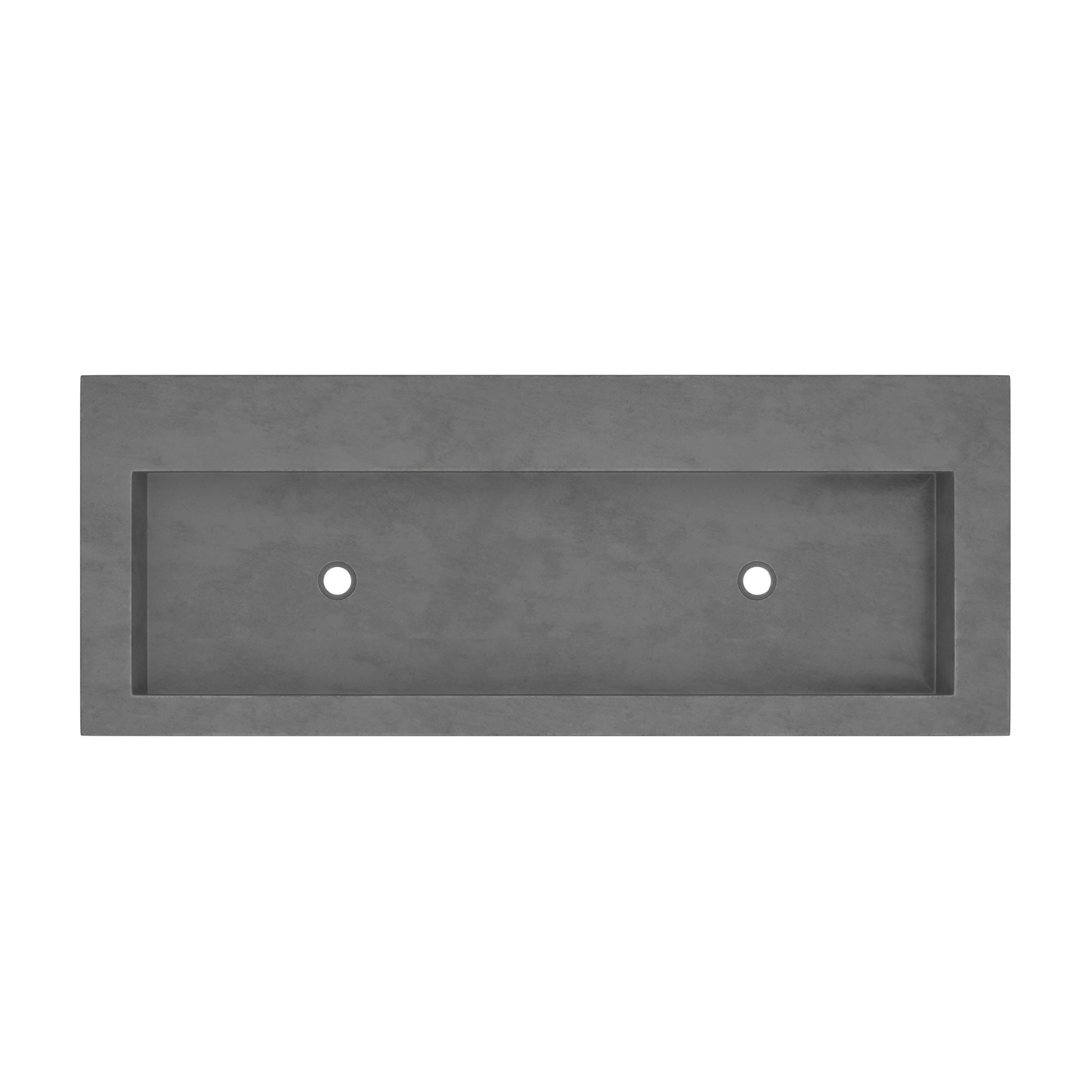 Alternate Image for Native Trails Trough 48" Rectangle NativeStone Concrete Bathroom Sink, No Faucet Hole, Slate, NSL4819-SX