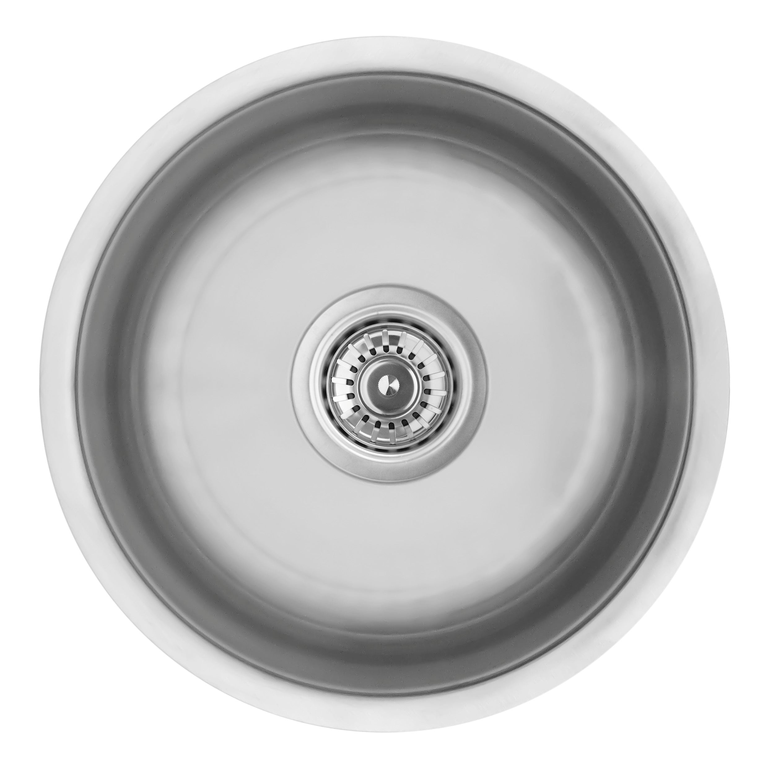 Karran 15" Round Stainless Steel Bar/Prep Sink, 18 Gauge, U-1414