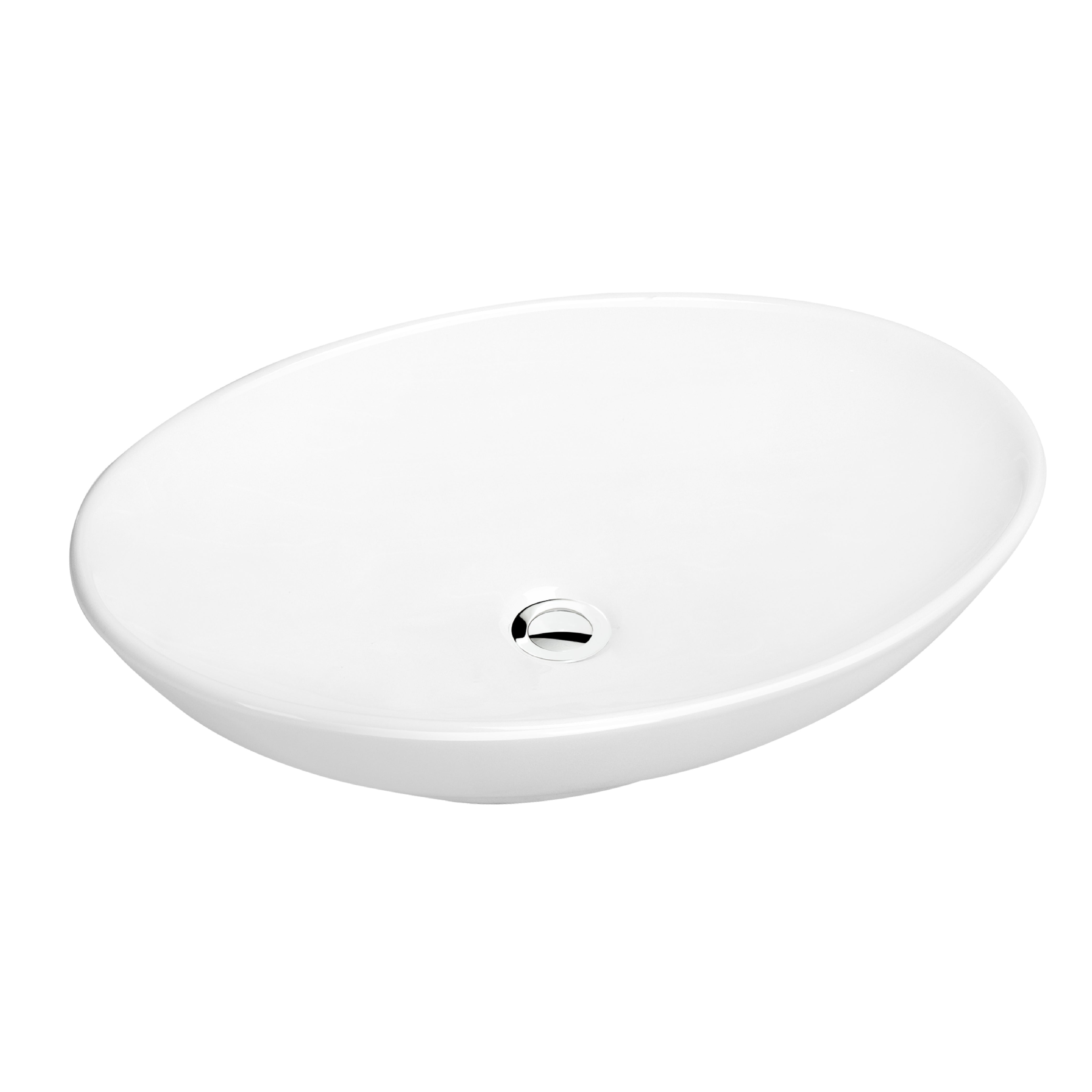 Alternate Image for Karran Valera 27" x 163/4" x 31/4" Oval Vessel Vitreous China ADA Bathroom Sink, White, VC-303-WH