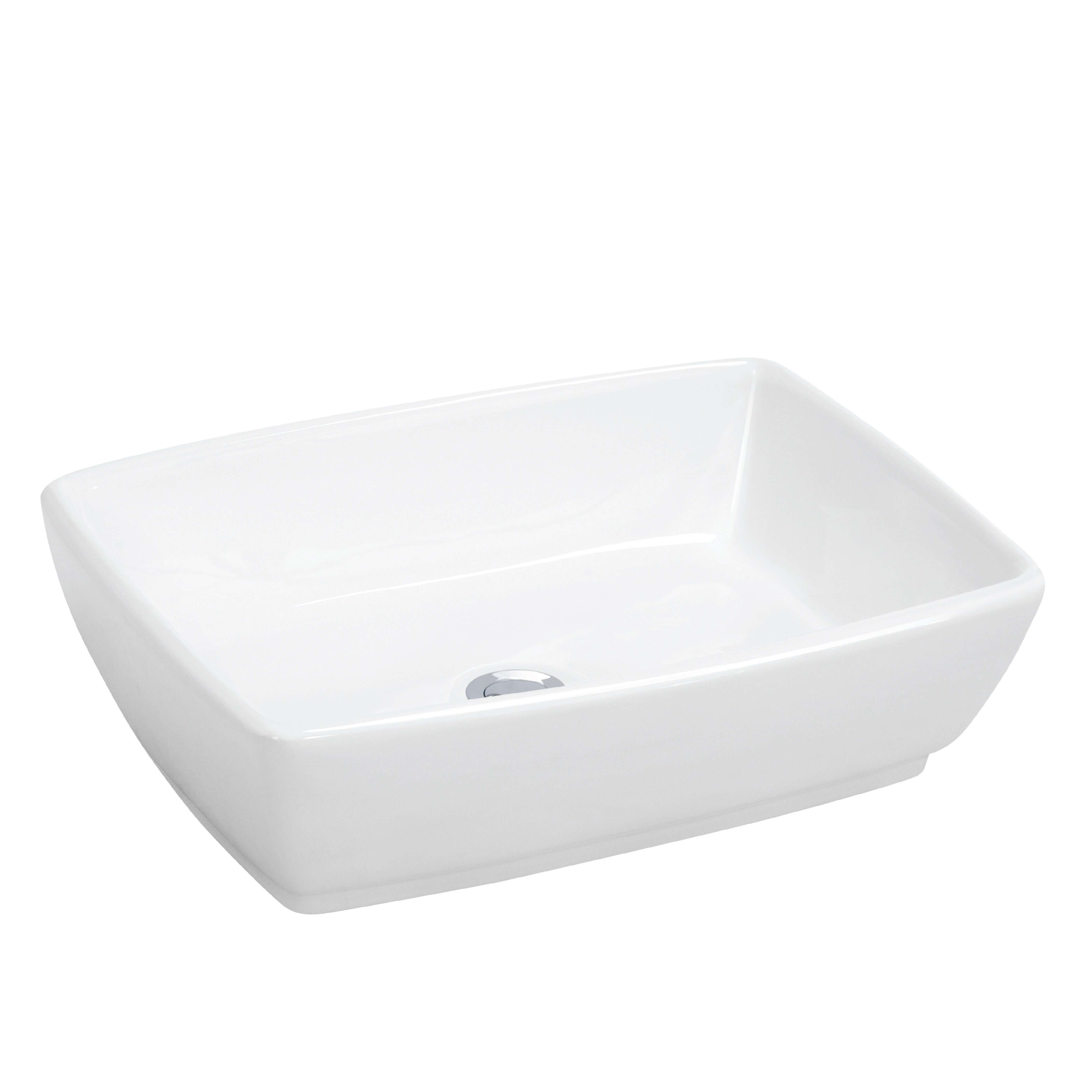 Alternate Image for Karran Valera 19" x 13.25" x 4.5" Rectangular Vessel Vitreous China ADA Bathroom Sink, White, VC-502-WH