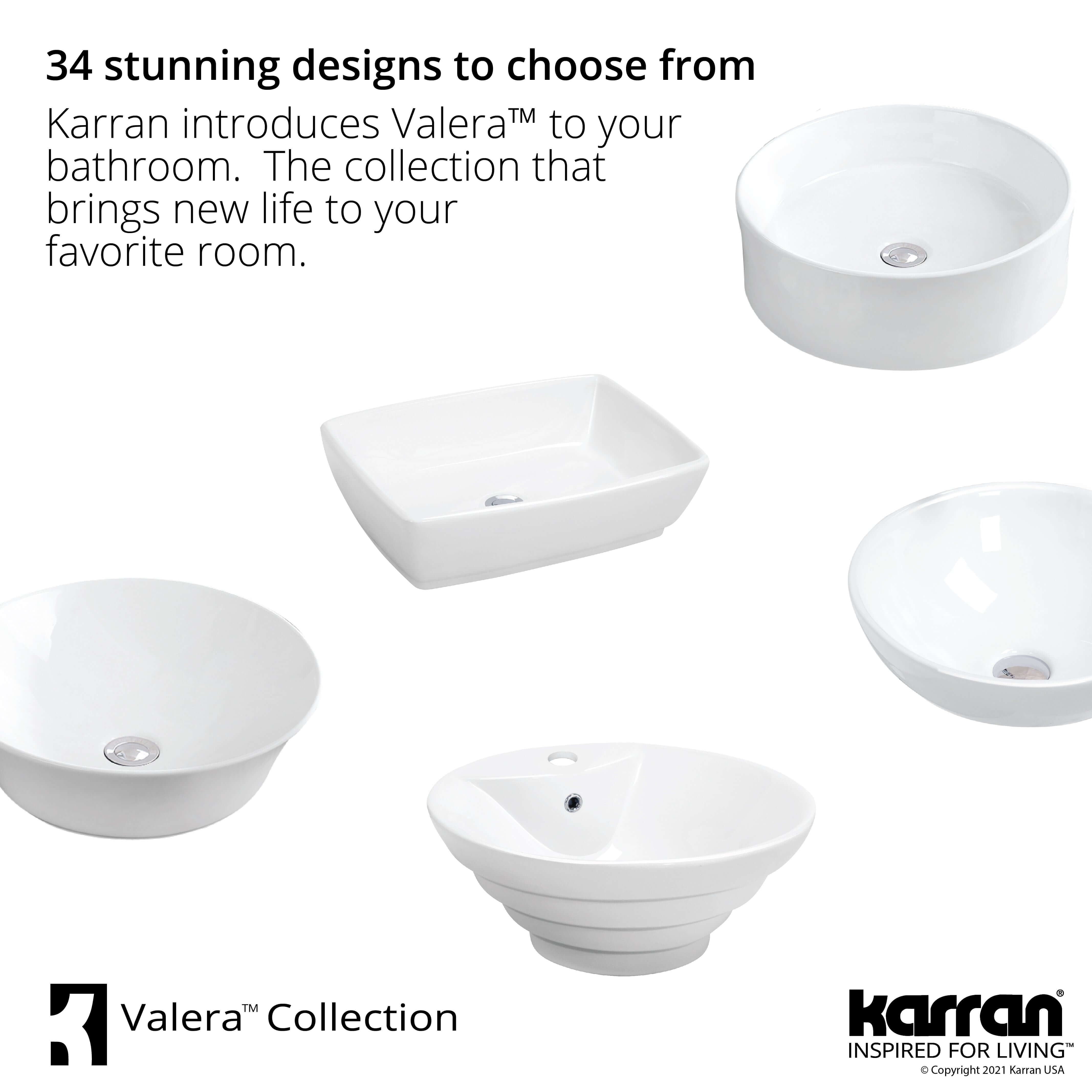 Alternate Image for Karran Valera 24.25" x 14" x 3.5" Rectangular Vessel Vitreous China ADA Bathroom Sink, White, VC-506-WH