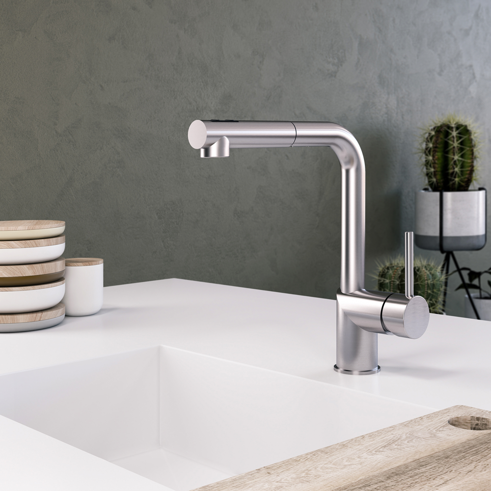 Alternate Image for Houzer Vitale Pull Out Kitchen Faucet with CeraDox Technology Polished Chrome, VITPO-664-PC
