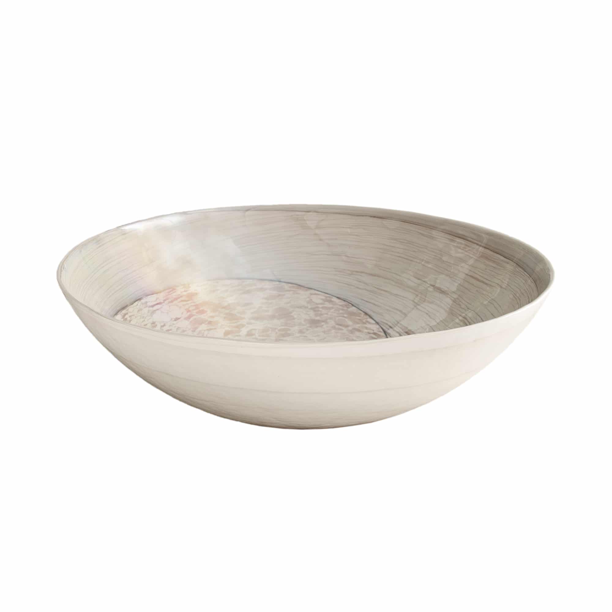 Native Trails Murano 16" Round Glass Vessel Bathroom Sink, Beachcomber, MG1717-BR