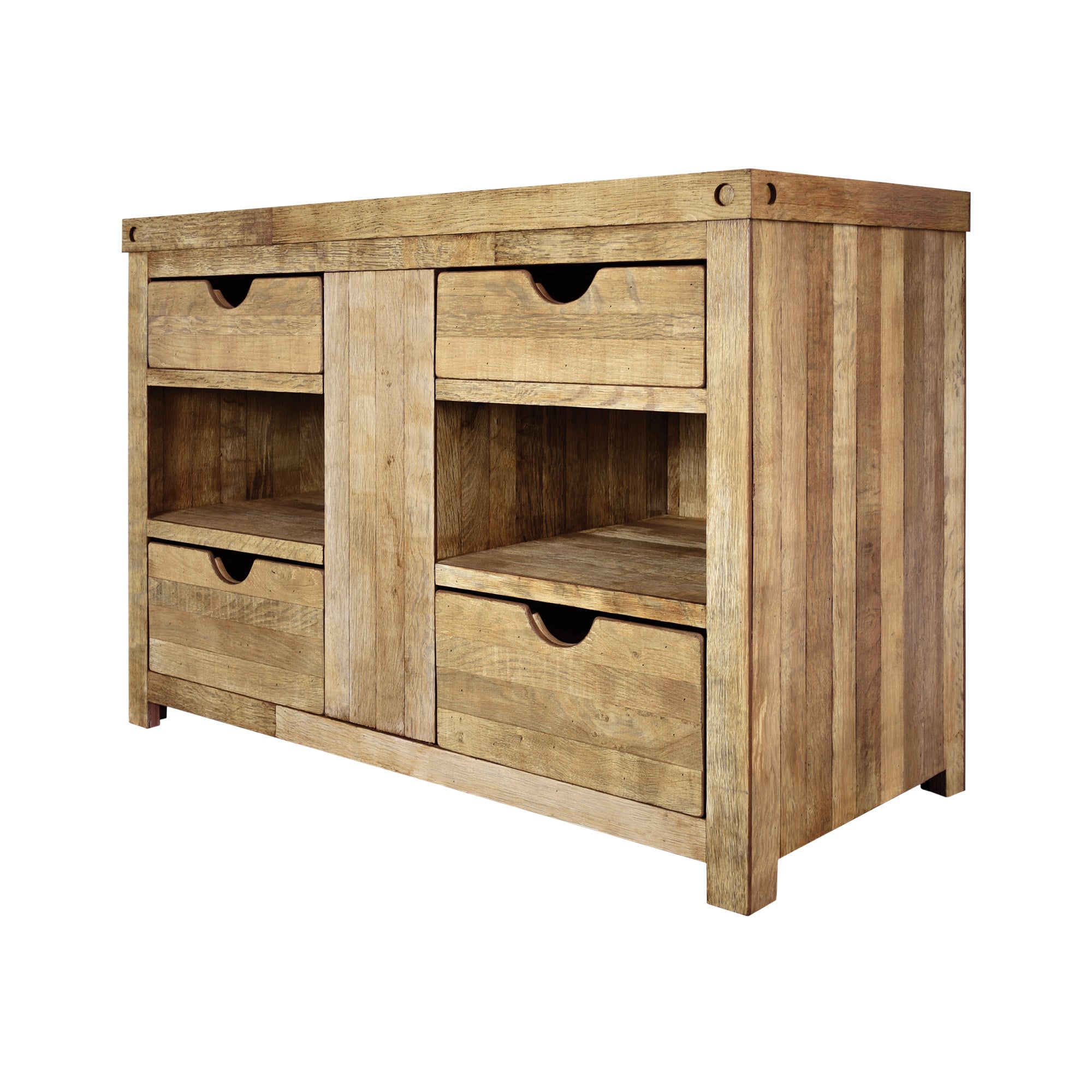 Native Trails 48" Rustic Freestanding Vanity Base in Chardonnay, Vintner's Collection, Reclaimed Oak Wood, VNW481