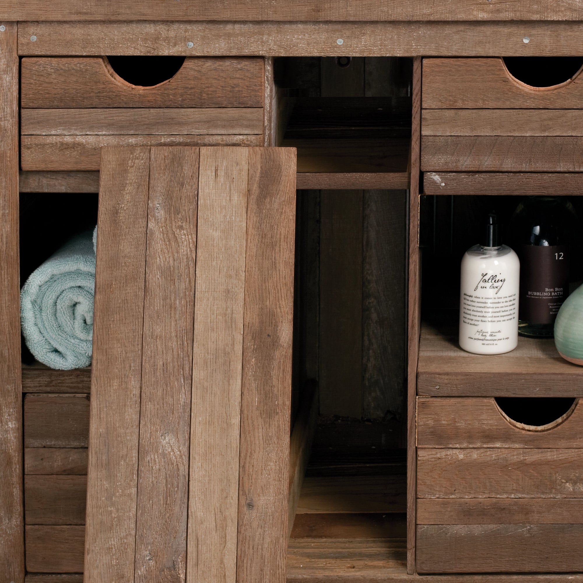 Alternate Image for Native Trails 36" Freestanding Vanity Base in Chardonnay, Reclaimed Oak Wood, Vintner's Collection, VNW361