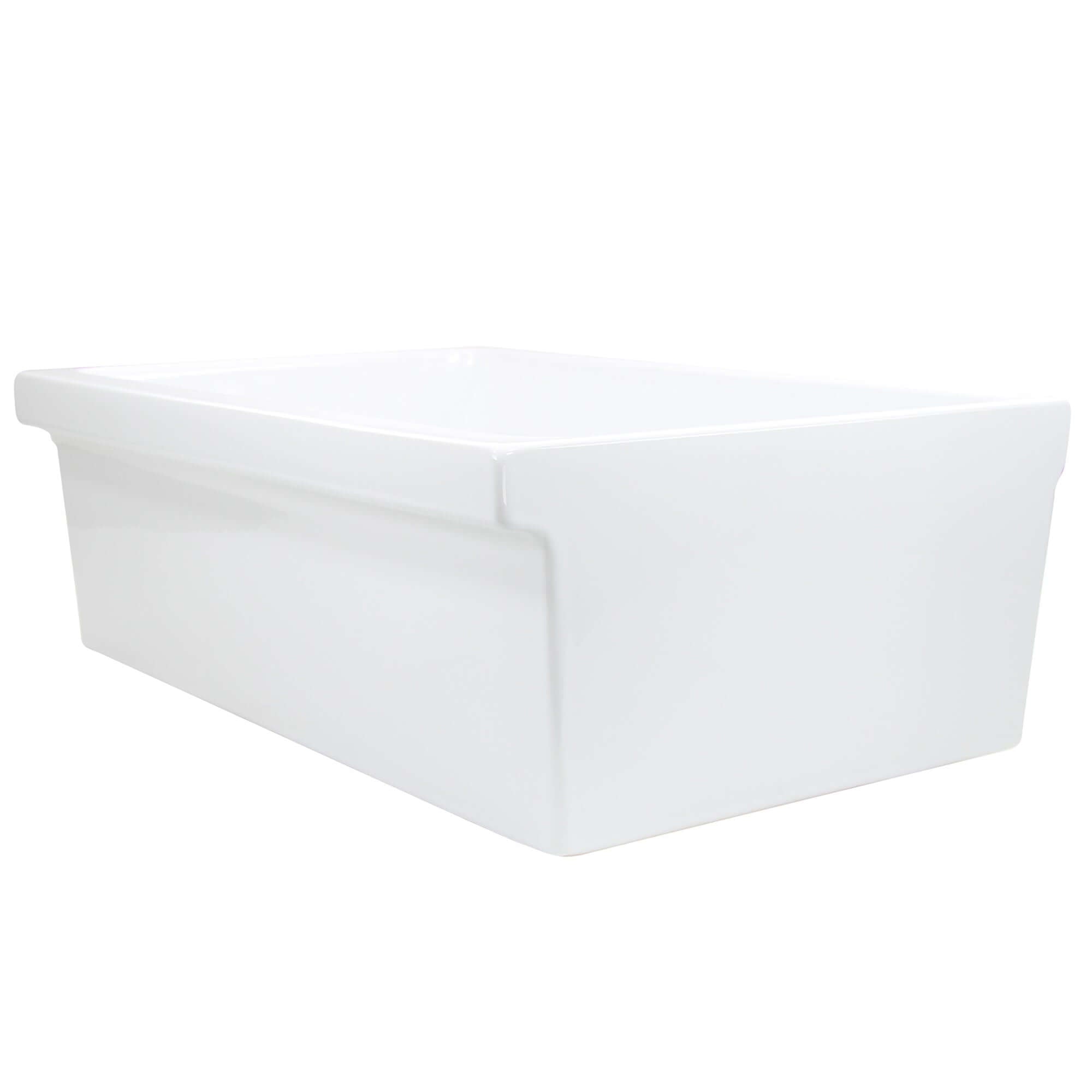 Nantucket Sinks 30" Fireclay Farmhouse Sink, White, WHFCDL30