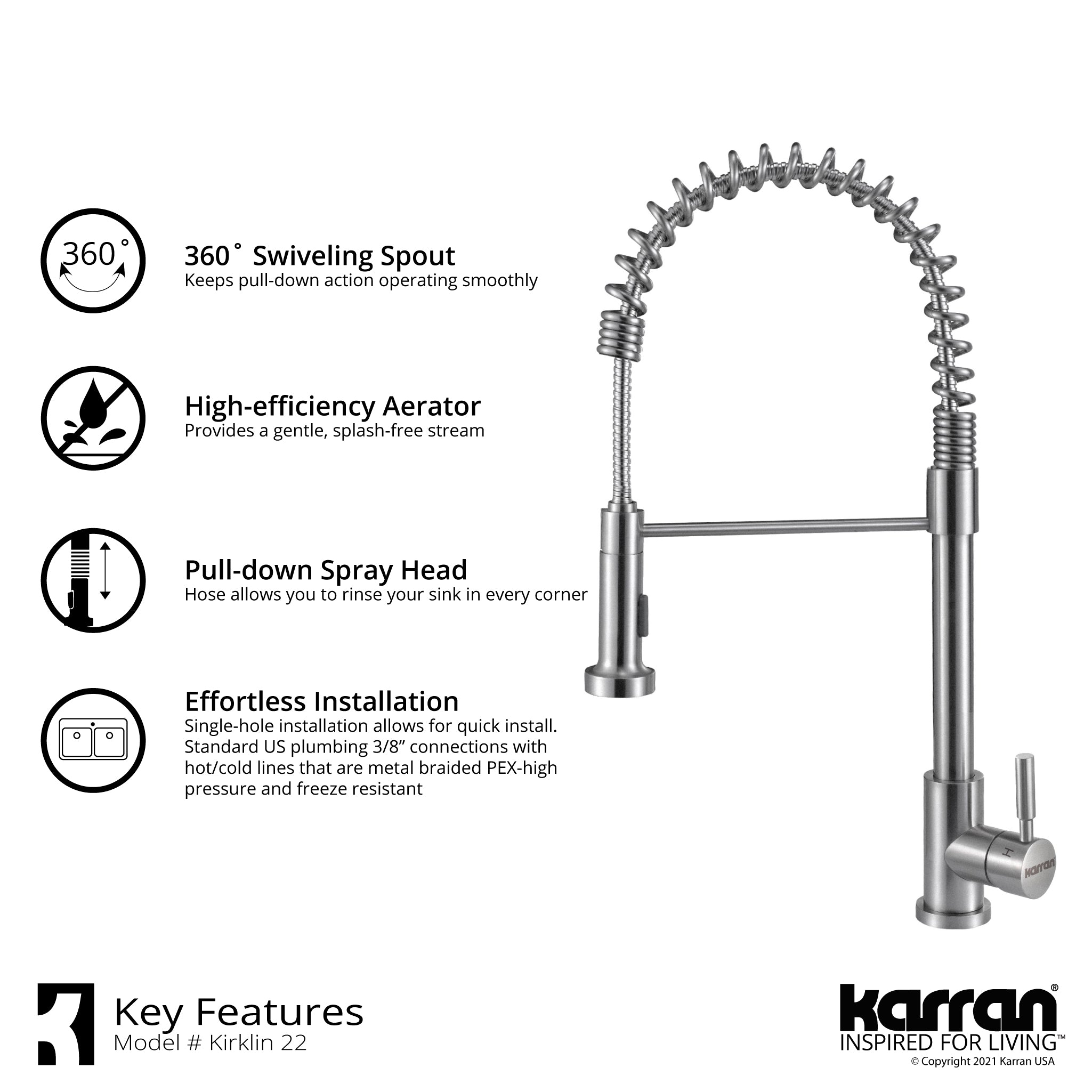 Alternate Image for Karran 32" Undermount Stainless Steel Workstation Kitchen Sink with Faucet and Accessories, 60/40 Double Bowl, 16 Gauge, WS-40-PK2