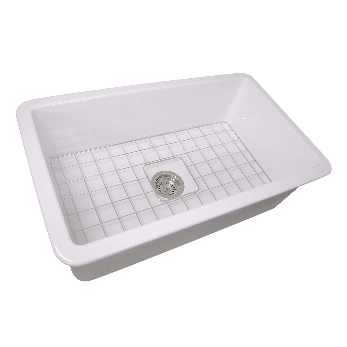 Alternate Image for Nantucket Sinks Cape 32" Fireclay Kitchen Sink, White, Wellfleet-3218W