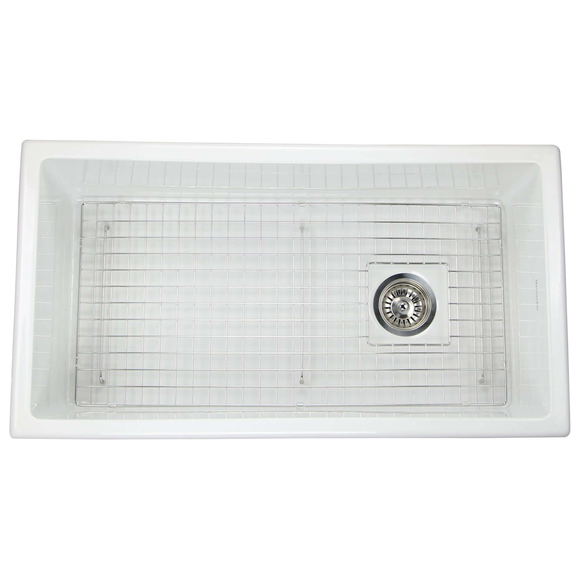 Alternate Image for Nantucket Sinks Cape 34" Dual Mount Fireclay Kitchen Sink with Accessories, White, Wellfleet-3419W